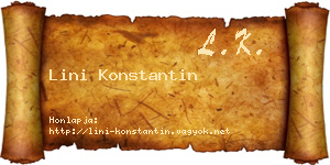 Lini Konstantin névjegykártya